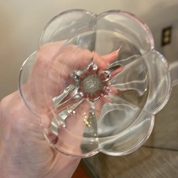 1983 Ebeling & Reuss Co, Full Lead Crystal Floral Candlesticks, Pair - Picture 7 of 16